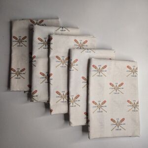 NWOT Live Love Lake Forever Oars On Cream 5 Fat Quarters Emma & Mila 100% Cotton